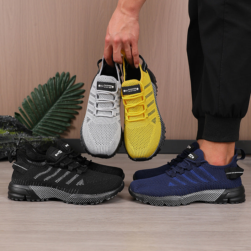 Men Casual Running Shoes Breathable Mesh Lace Up Outdoor Sports Shoes