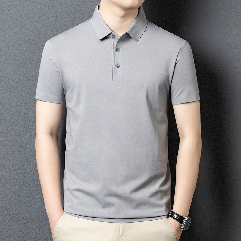 Summer Short-sleeved Polo Shirt Men's T-shirt Solid Color