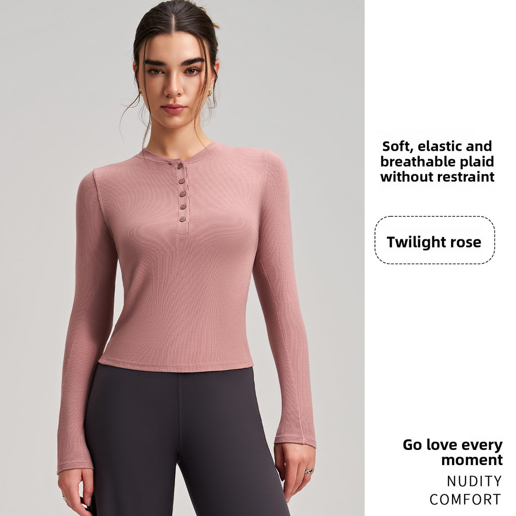 Womens Long Sleeve Yoga Top Fitness Shirt