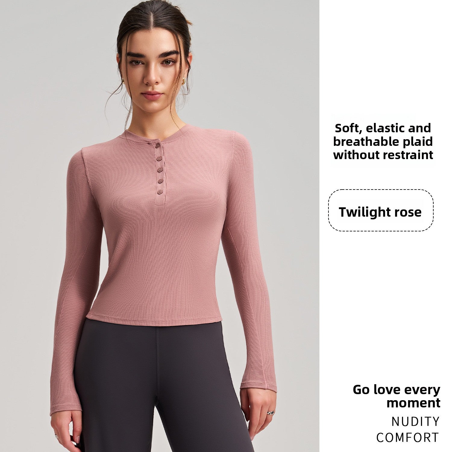 Womens Long Sleeve Yoga Top Fitness Shirt