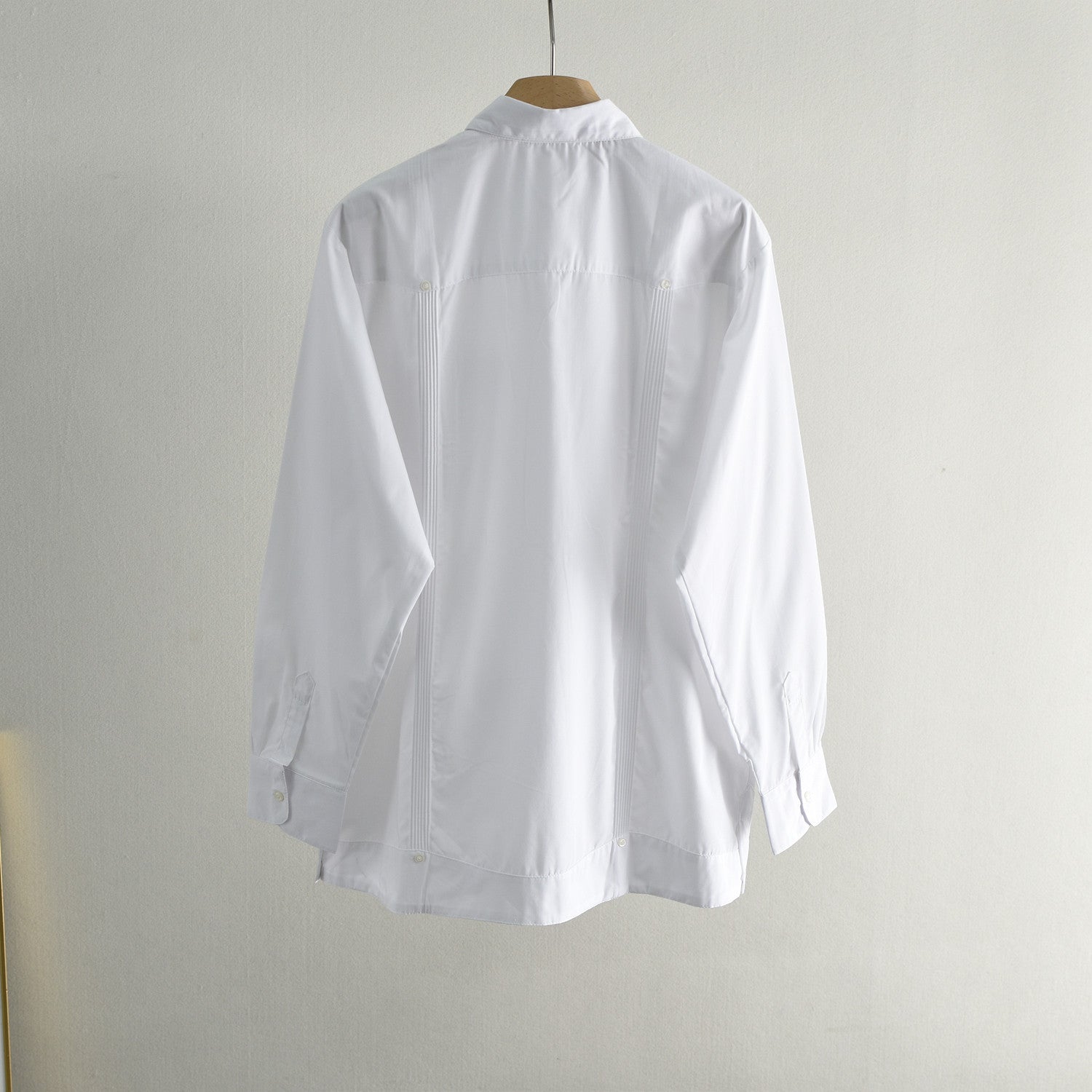 White Patchwork Casual Shirt