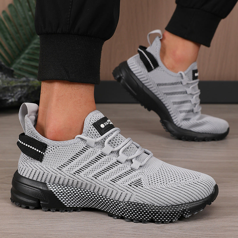 Men Casual Running Shoes Breathable Mesh Lace Up Outdoor Sports Shoes