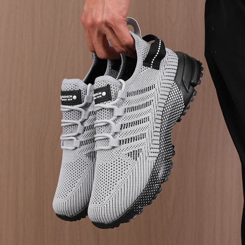 Men Casual Running Shoes Breathable Mesh Lace Up Outdoor Sports Shoes