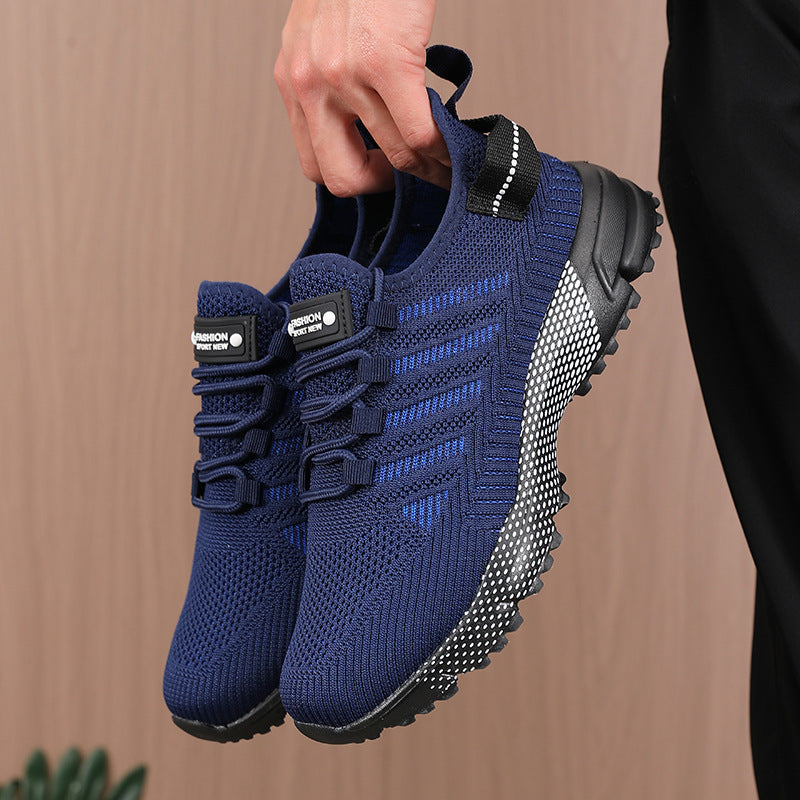 Men Casual Running Shoes Breathable Mesh Lace Up Outdoor Sports Shoes