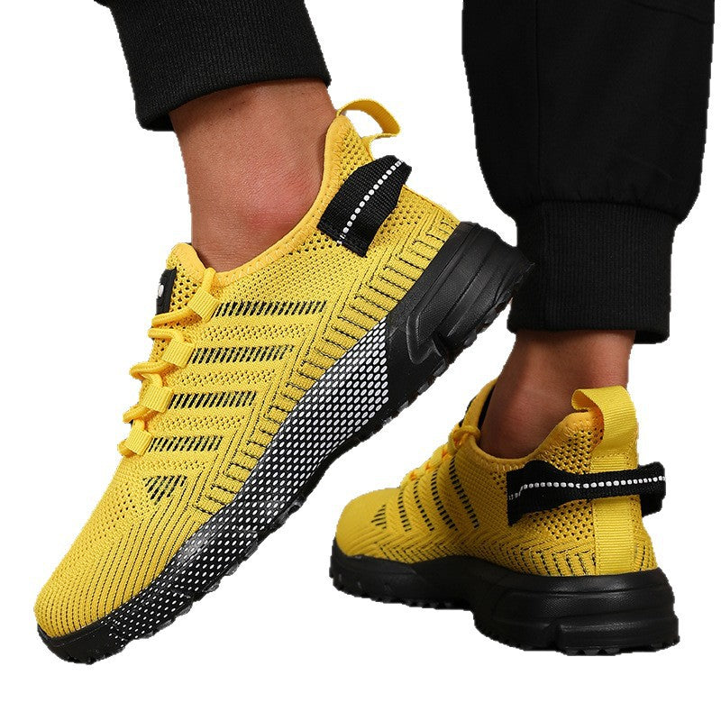 Men Casual Running Shoes Breathable Mesh Lace Up Outdoor Sports Shoes