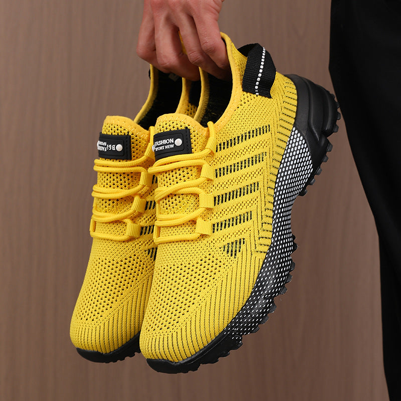 Men Casual Running Shoes Breathable Mesh Lace Up Outdoor Sports Shoes