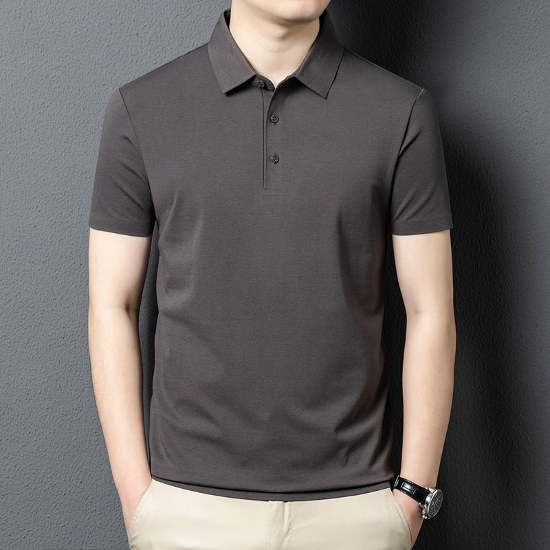 Summer Short-sleeved Polo Shirt Men's T-shirt Solid Color