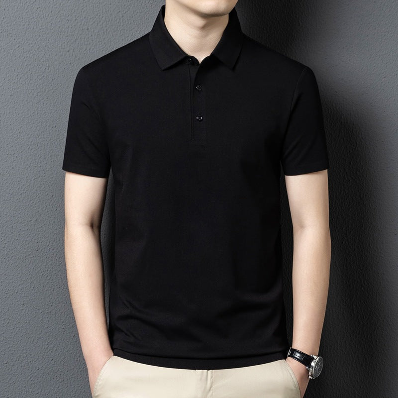 Summer Short-sleeved Polo Shirt Men's T-shirt Solid Color