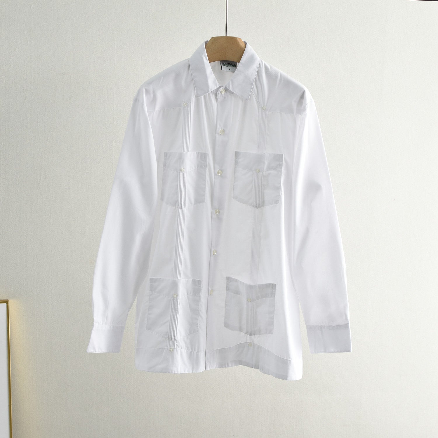 White Patchwork Casual Shirt