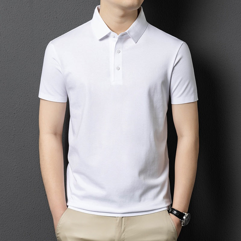 Summer Short-sleeved Polo Shirt Men's T-shirt Solid Color